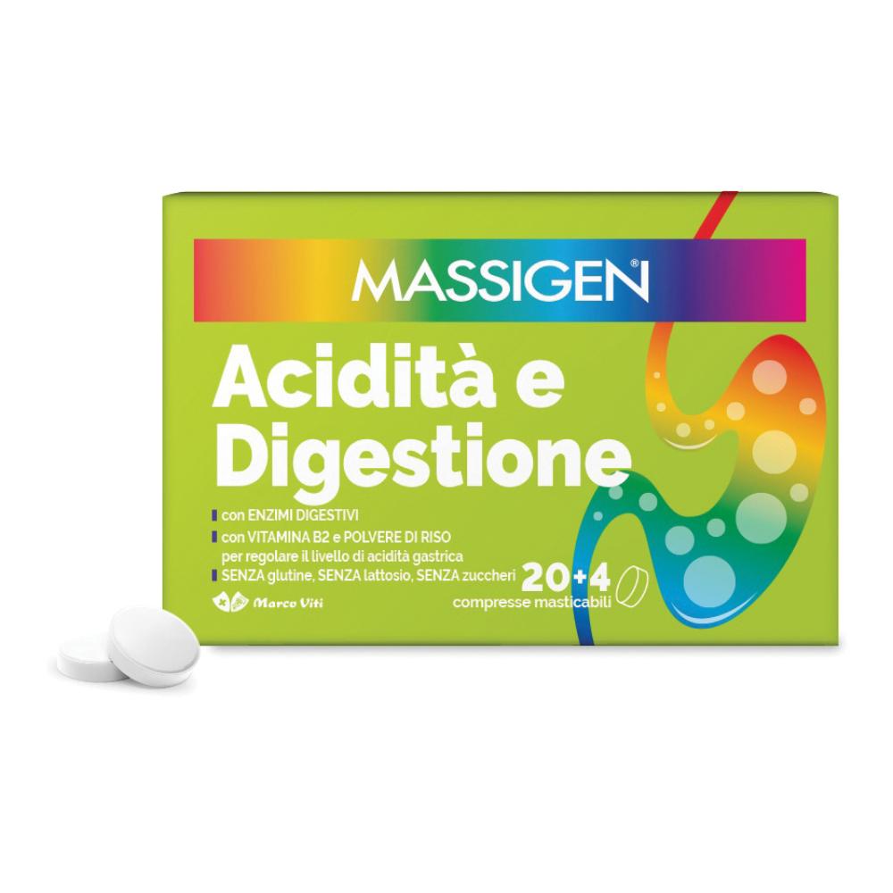 Massigen acidita' e digestione 24 compresse masticabili — confronto prezzi