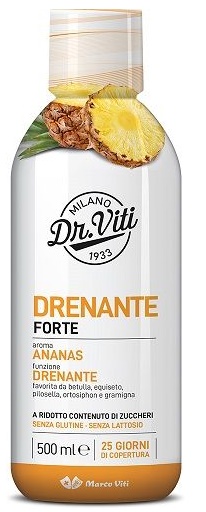 Marco Viti Drenante Forte Integratore Drenante e Antiossidante gusto Ananas, 500ml