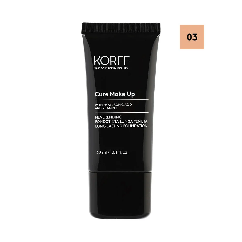 KORFF Cure Make Up Neverending Fondotinta Lunga Tenuta 03 30 ml up