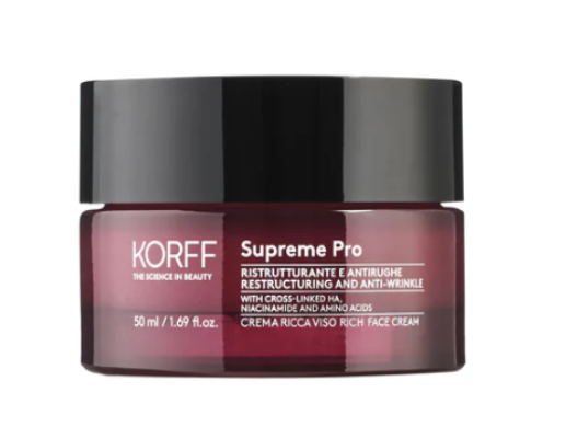 Korff Supreme Pro Crema Ricca Viso Ristrutturante e Antirughe Per Pelle Secca 50 ml