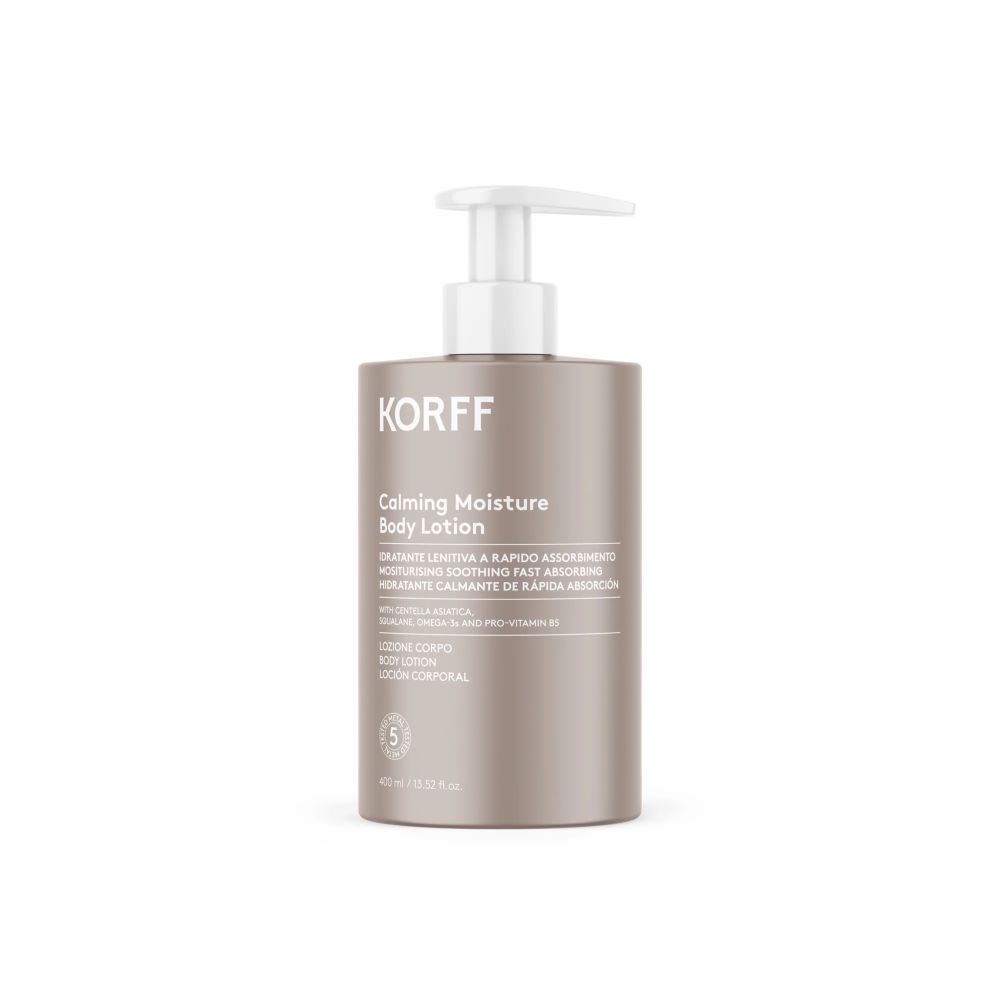 Korff Calming Moisture Body Lotion Idratante Lenitiva A Rapido Assorbimento Lozione Corpo 400ml
