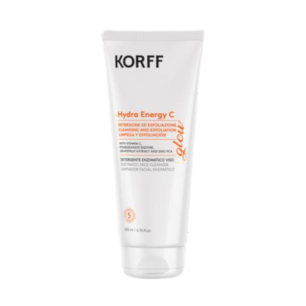 Korff Hydra Energy C Glow Gel Detergente Viso Enzimatico Esfoliante Delicato 200 ml