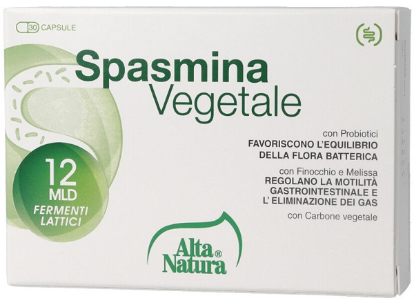 Alta Natura Spasmina Vegetale Integratore di Fermenti Lattici 30 Opercoli