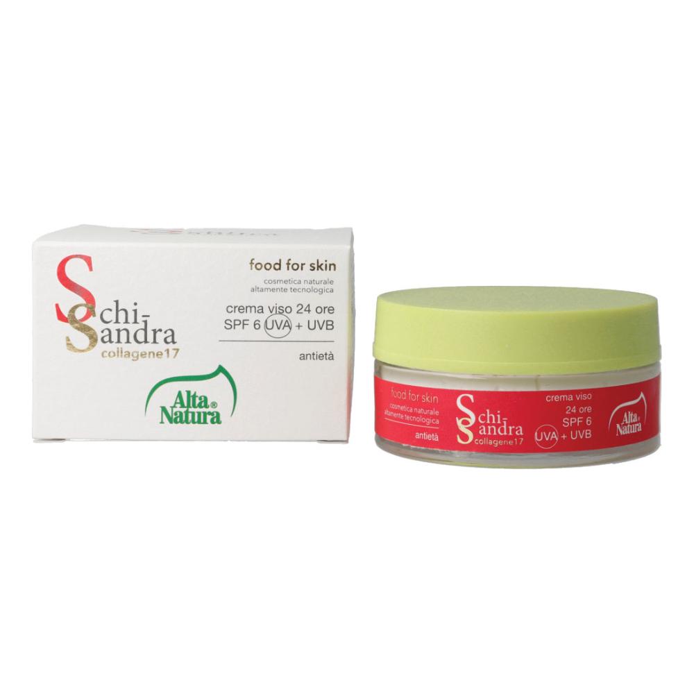 Alta Natura, Schisandra Collagene 17 Crema Viso 24 Ore SPF 6, 50 ml