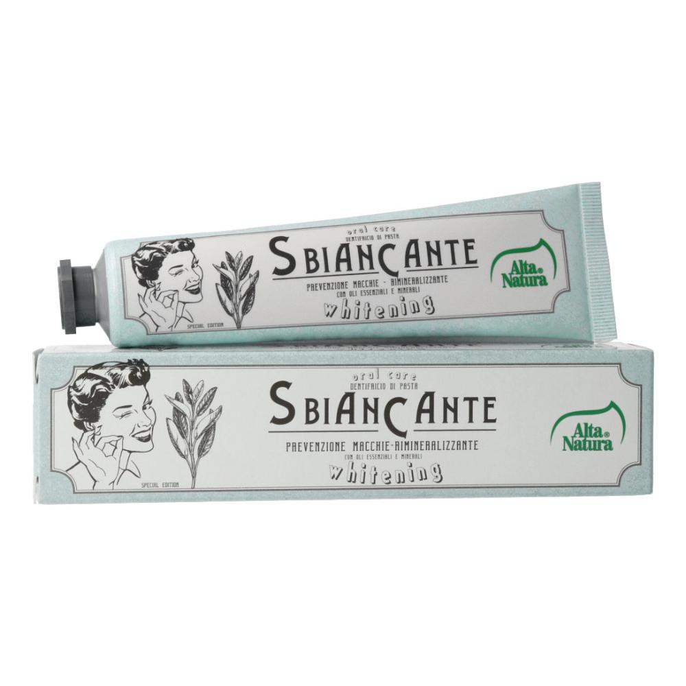 Alta Natura Oral Care - Dentifricio Sbiancante Whitening Prevenzione Macchie Rivitalizzante, 75ml