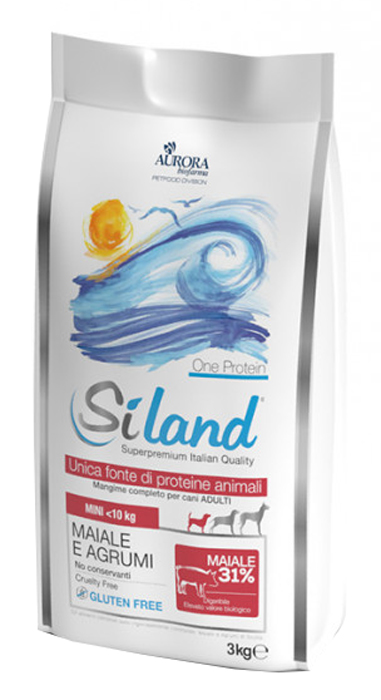 Siland Adult Mini Maiale e Agrumi Croccantini per Cani Taglia Piccola 3 kg