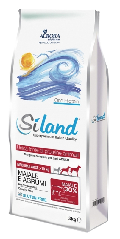 Siland Adult Medium & Large Cibo Secco Con Maiale E Agrumi Per Cani 3kg