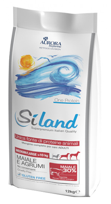 Siland Adult Medium/Large Maiale e Agrumi Croccantini per Cani Taglia Media e Grande 12 kg