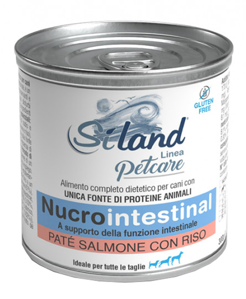 Siland Nucrointestinal Salmone e Riso Patè Alimento Umido Gastrointestinale Cani 300 g