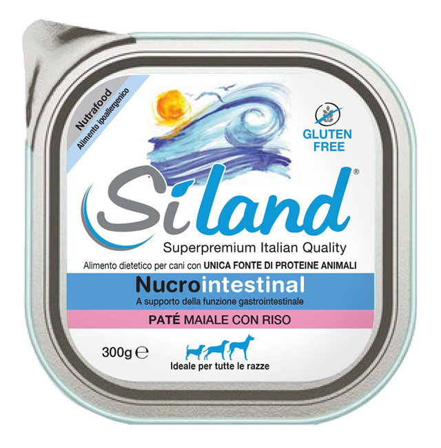 Siland Cane Pate' Nucrointestinal Adulto Maiale &amp; Riso 300 Gr