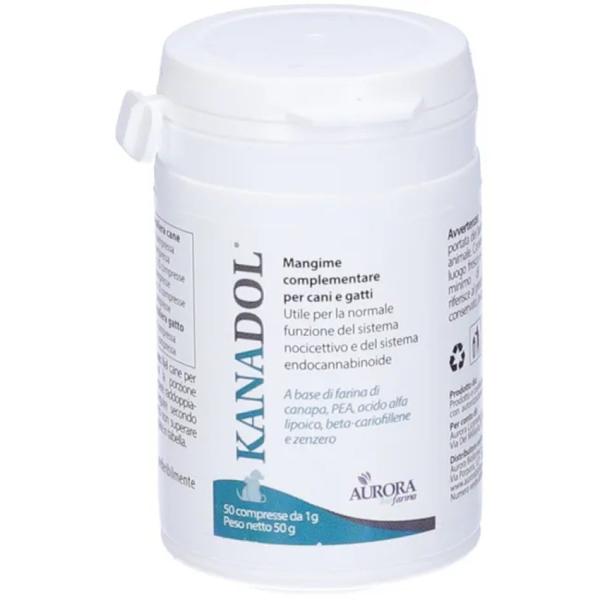 Kanadol Integratore per Sistema Nocicettivo e Endocannabinoide di Cani e Gatti 50 Compresse
