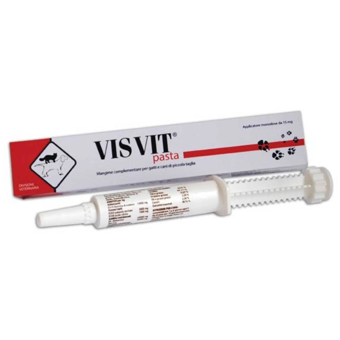 Aurora Biofarma Visvit Pasta Integratore Difese Fisiologiche Cani e Gatti Siringa 15 g