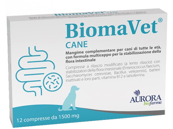 BiomaVet Cane 1500mg Integratore Flora Intestinale 12 Compresse