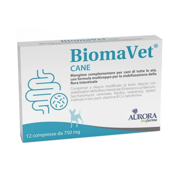 Biomavet Cane 750 mg Mangime Complementare per Intestino e Difese Cani 12 Compresse