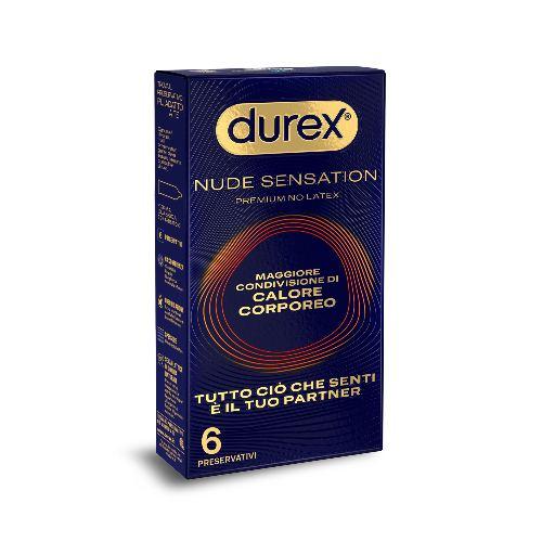 Durex Nude Sensation Preservativi In Nitrile Ultra Sottili Extra Lubrificati Regular 6 Pezzi