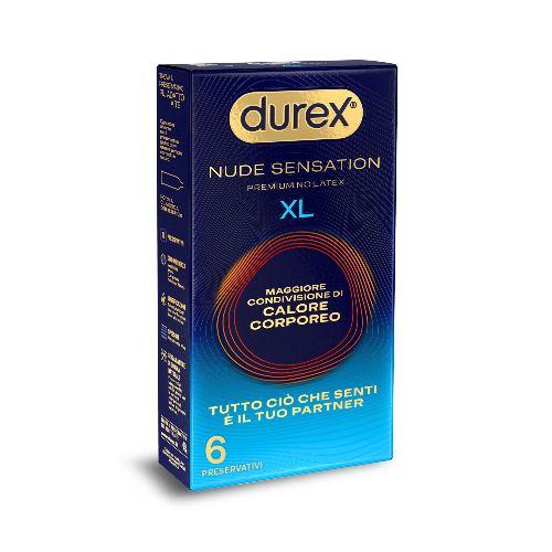 Durex Nude Sensation Preservativi In Nitrile Ultra Sottili Extra Lubrificati XL 6 Pezzi