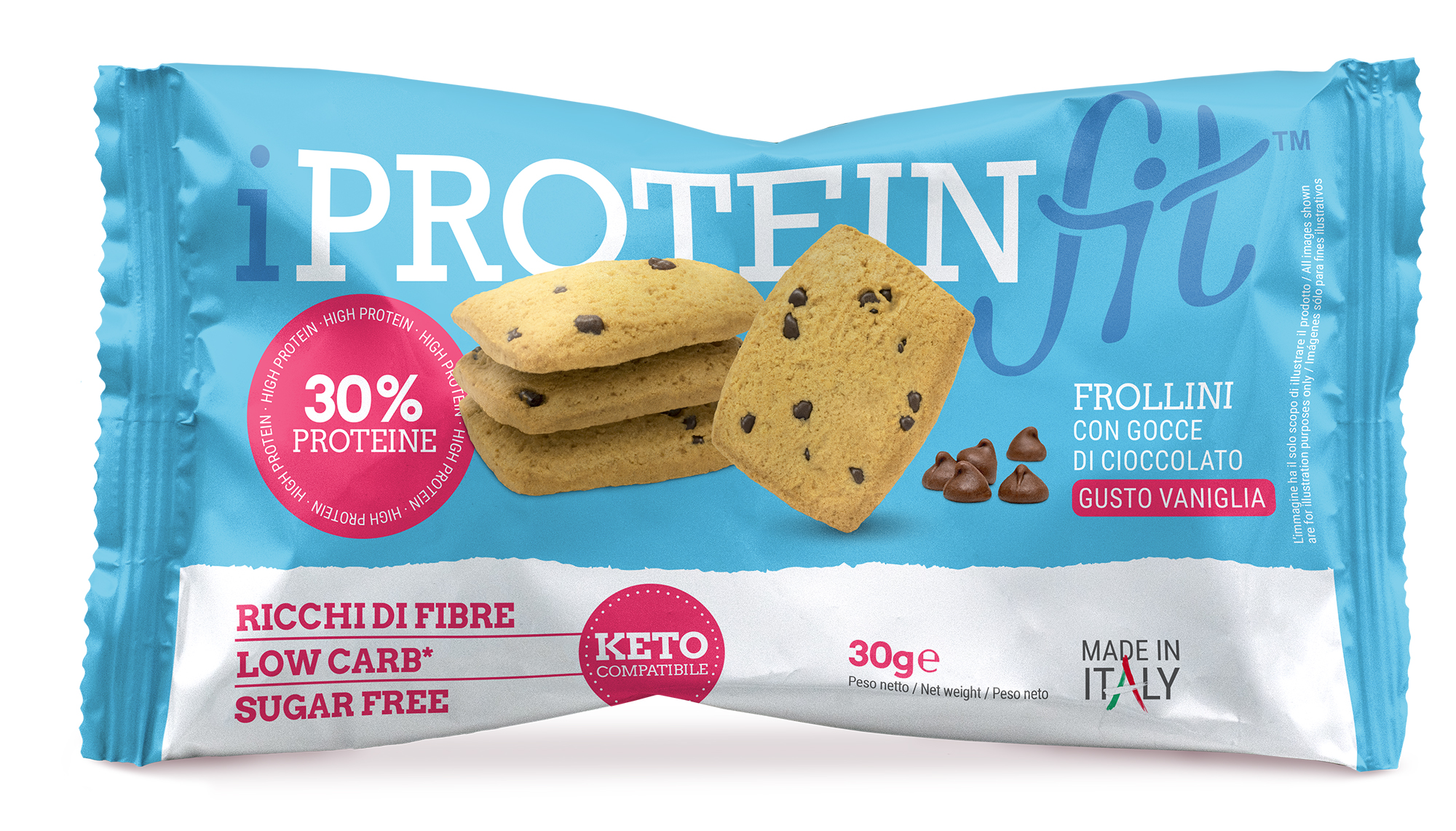 Iproteinfit Frollini Vaniglia con Gocce di Cioccolato, 30 g — confronto prezzi