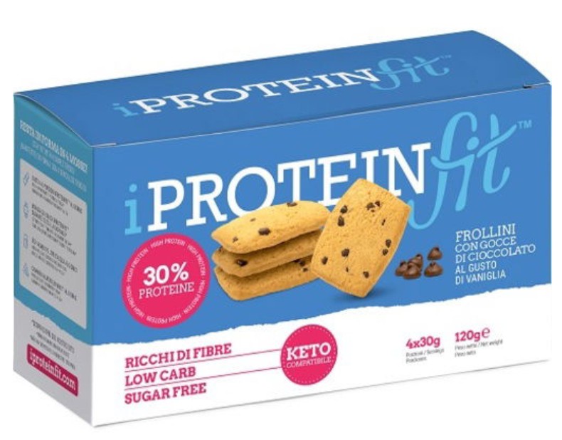 IProteinFit Frollini ai Frutti Rossi 32% di Proteine, 30g