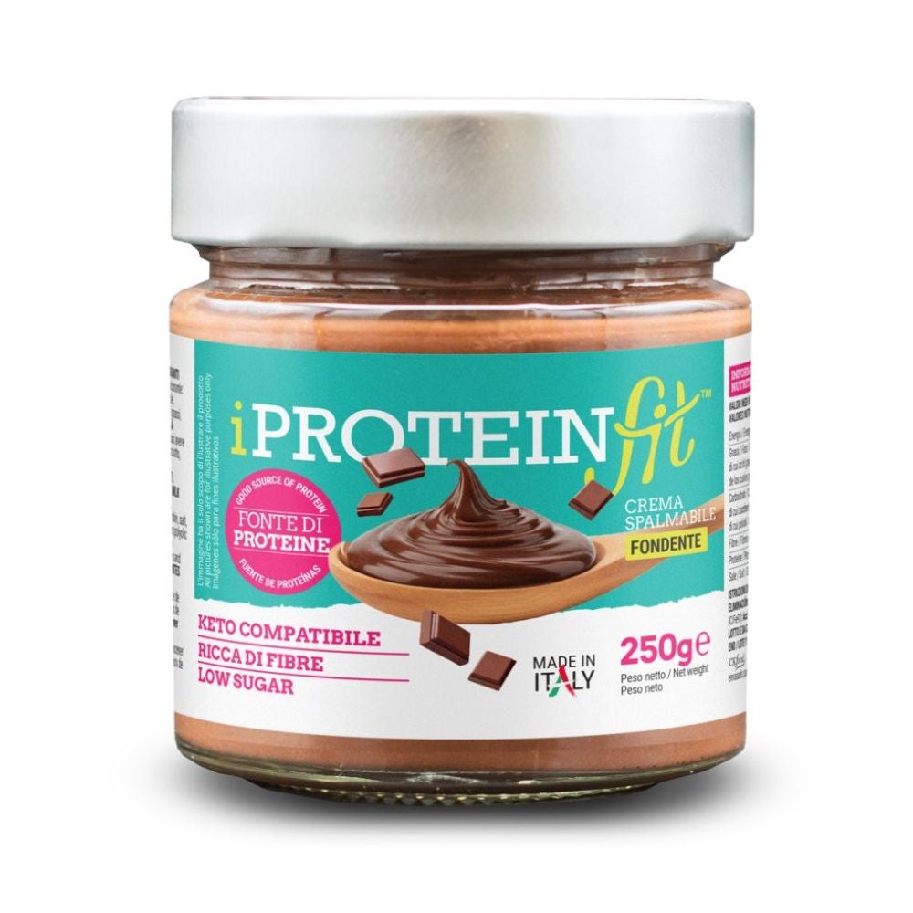 IProteinFit Crema Spalmabile Proteica al Cioccolato Fondente, 250g