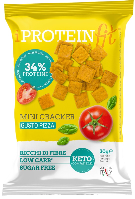 IProteinFit Mini Cracker gusto Pizza 34% Proteine, 30g