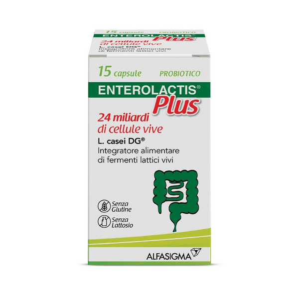 Enterolactis Plus Integratore Fermenti Lattici Vivi e Probiotici 15 Capsule