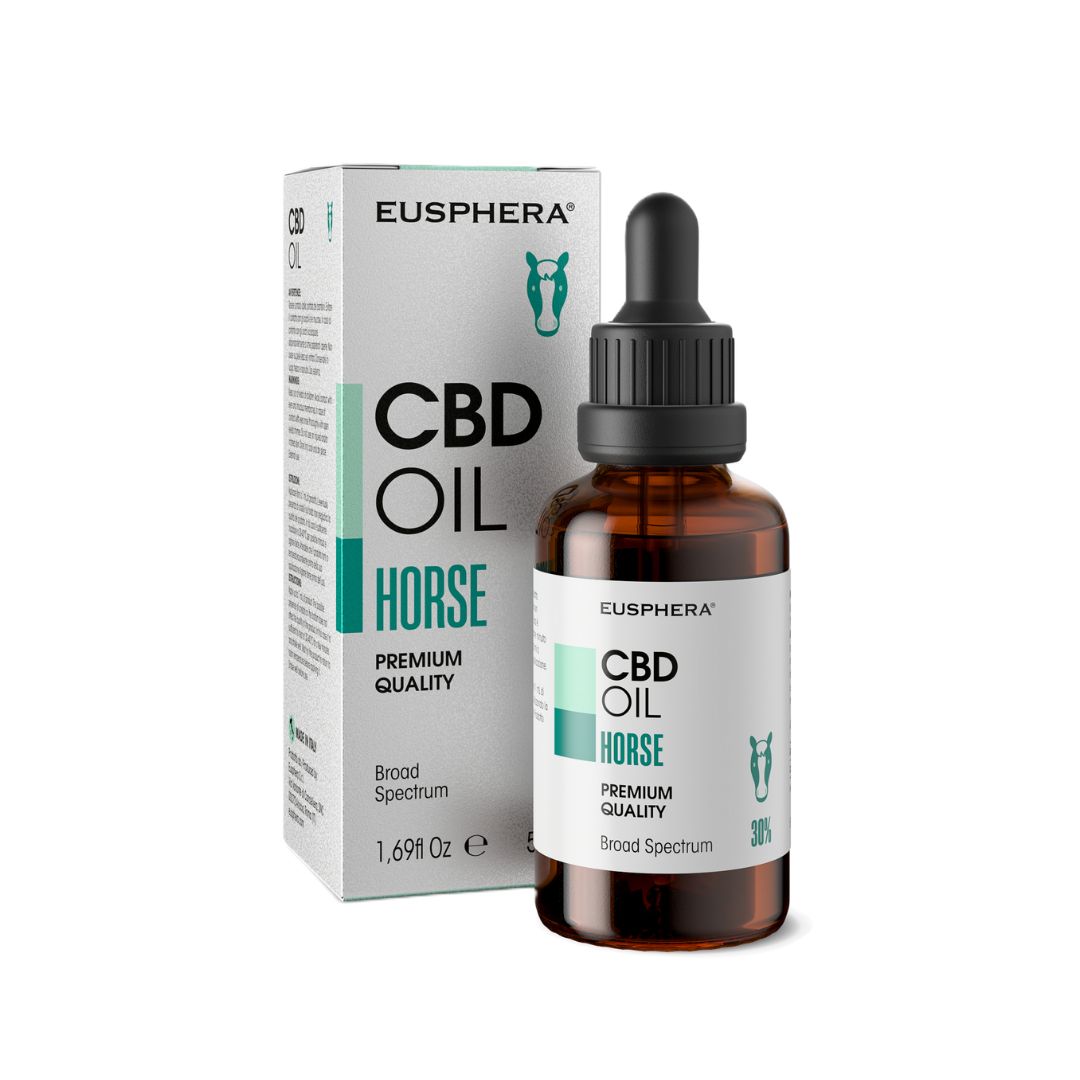 Olio CBD per la salute dei cavalli ad azione tranquillante - Eusphera EU4HORSE 50 ml Gocce