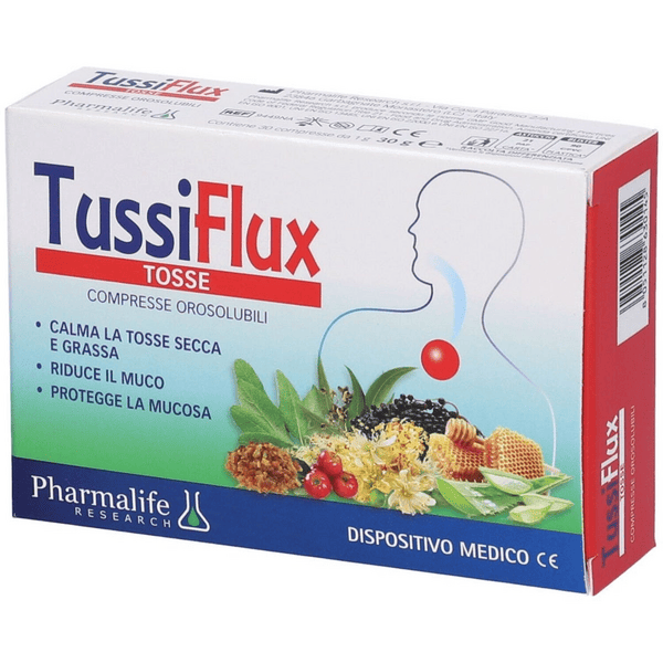 TussiFlux Tosse Rimedio Naturale Contro Tosse Secca e Grassa 30 Compresse