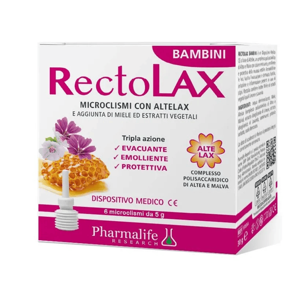 Pharmalife Rectolax Bambini Microclismi per Stipsi 6 Microclismi da 5g
