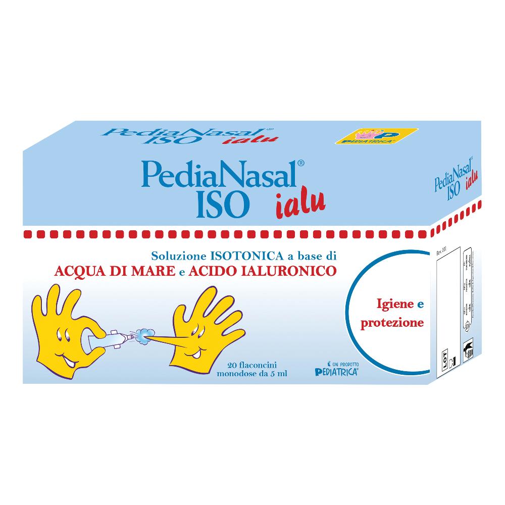 Pediatrica Pedianasal ISO ialu Soluzione isotonica per l'igiene nasale, 20 flaconcini da 5 ml