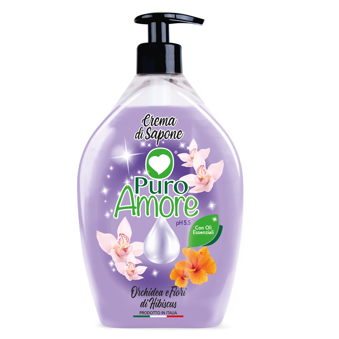 PURO AMORE - Orchidea e Fiori di Hibiscus - Crema di sapone 750 ml — confronto prezzi