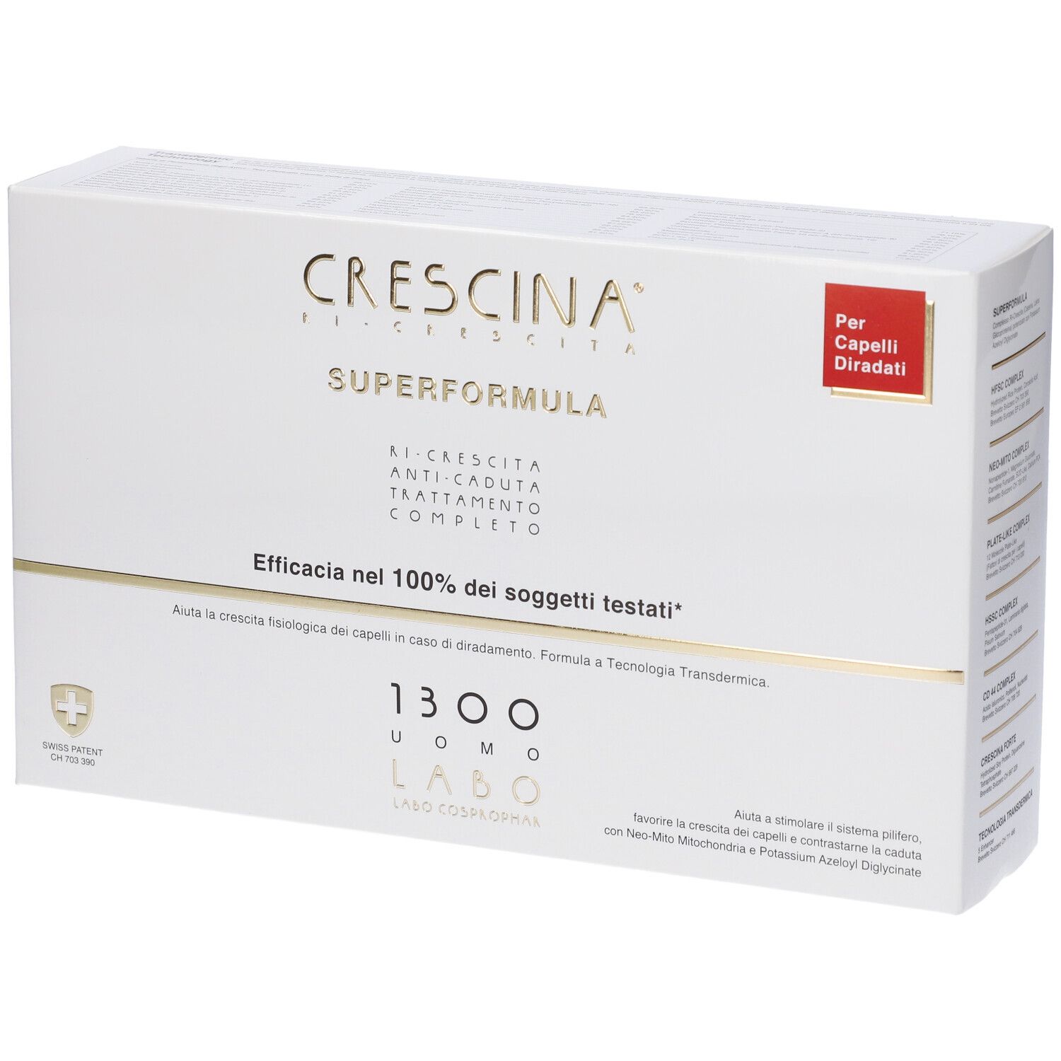 Crescina Ri Crescita Super Formula 1300 Uomo Trattamento Completo Fiale 700 ml