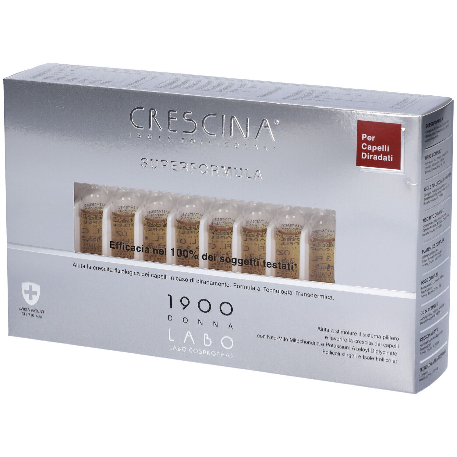 Crescina Isole Follicolari Super Formula 1900 Donna Fiale 700 ml