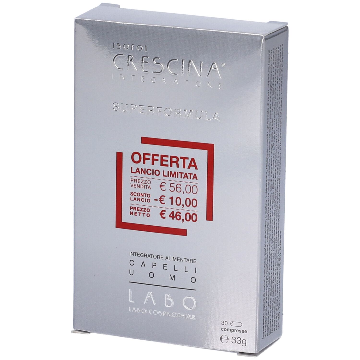 Crescina Integratore Isofol Superformula Uomo 30 Compresse g