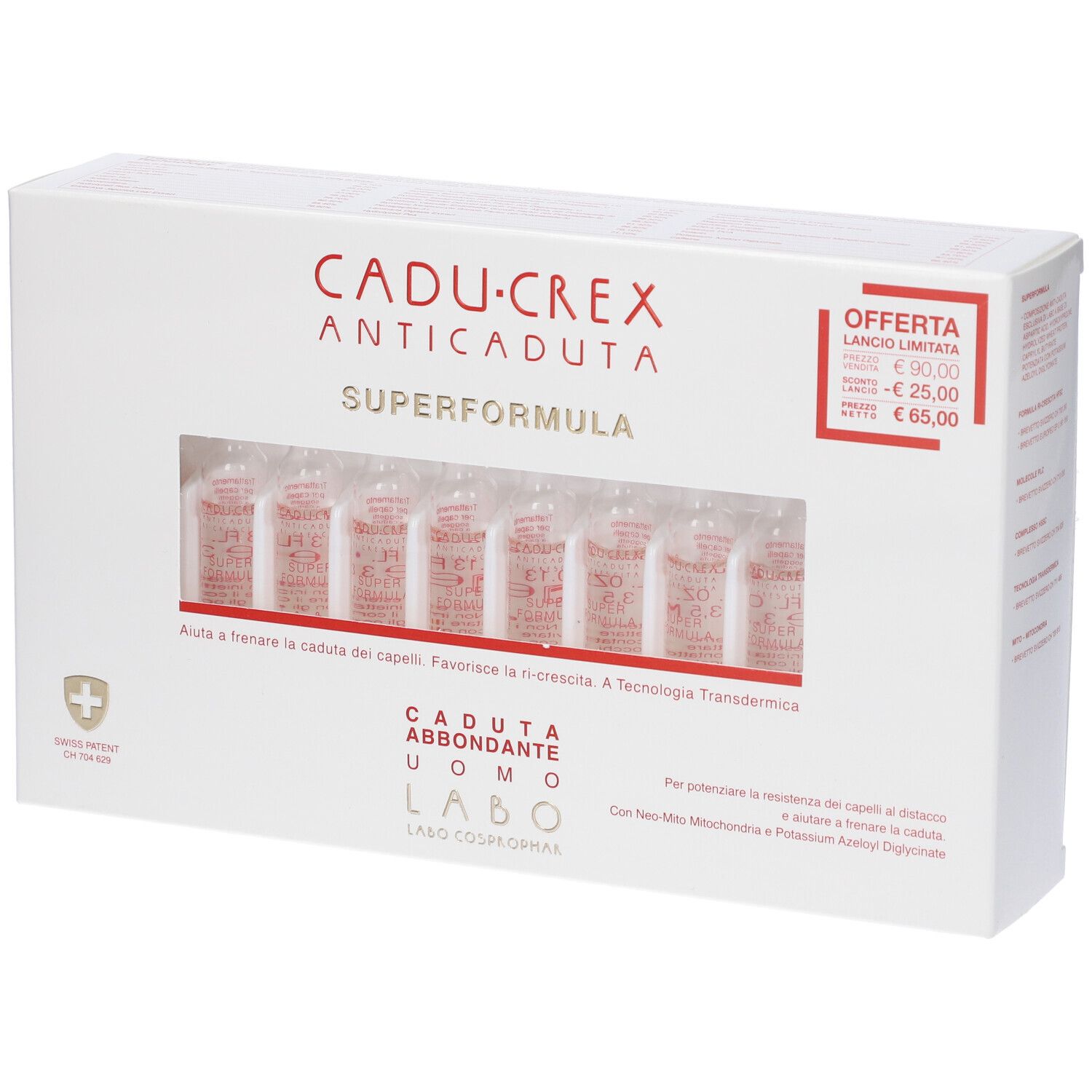Cadu-Crex Superformula Caduta Abbondante Uomo Fiale 70 ml