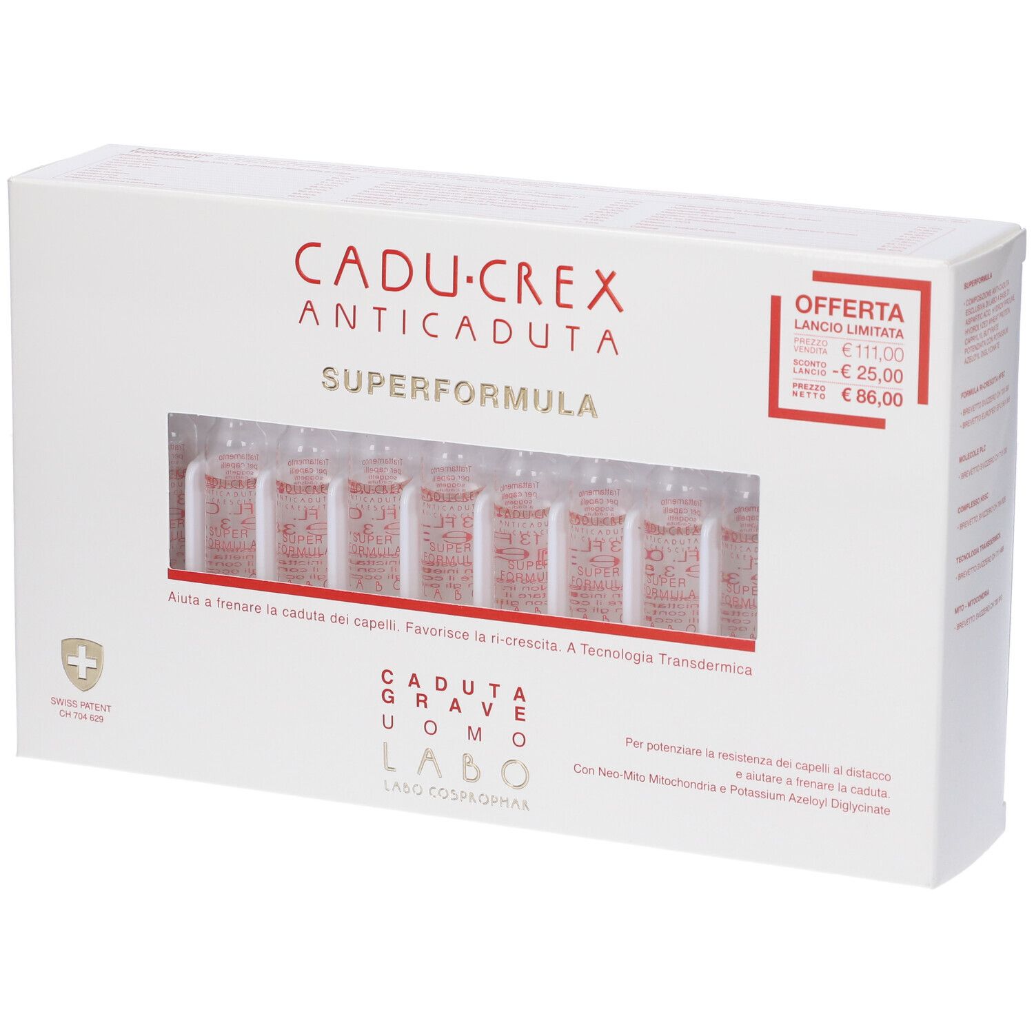 Cadu-Crex Superformula Caduta Grave Uomo Fiale 70 ml