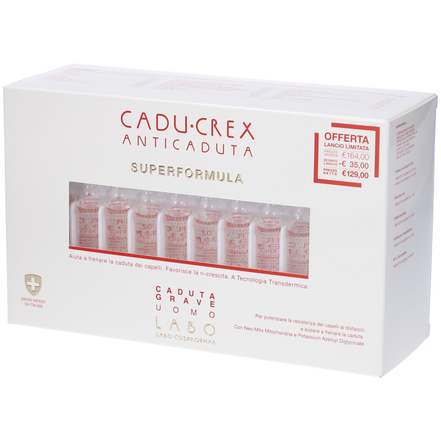 Cadu-Crex Superformula Caduta Grave Uomo Fiale 140 ml