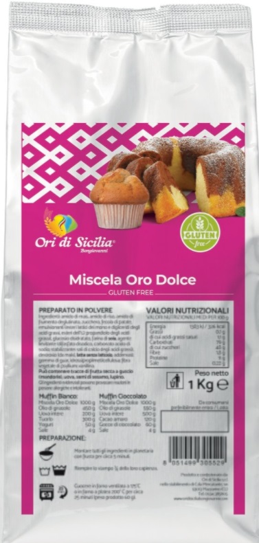 Ori Di Sicilia Miscela Oro Dolce Preparato In Polvere Senza Glutine 1kg