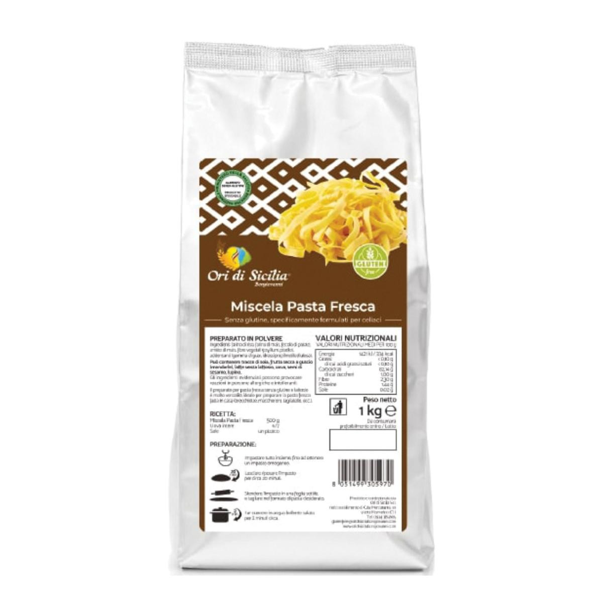 Ori Di Sicilia Miscela Oro Pasta Fresca Preparato In Polvere Senza Glutine 1kg