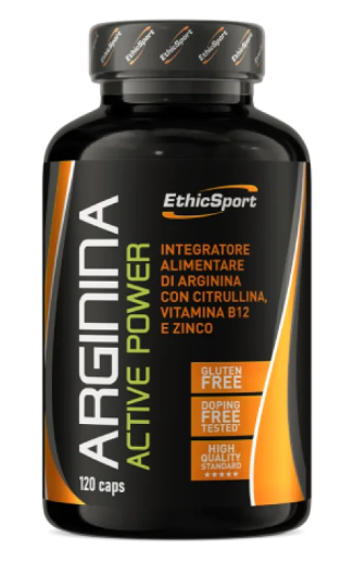 EthicSport Arginina Active Power Integratore Potenza per lo Sport, 90 Compresse