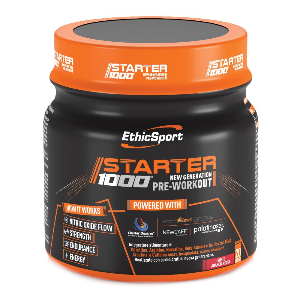 Ethicsport Starter 1000 Integratore Pre-Workout Arancia Rossa, 400g