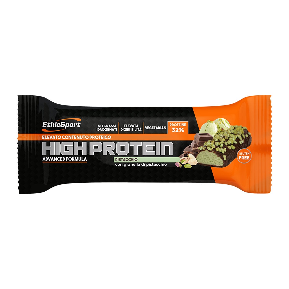 EthicSport High Protein Barretta Proteica Gusto Pistacchio, 45g
