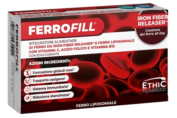 EthicSport Ferrofill Ferro Liposomiale a Rilascio Modulato, 30 Compresse