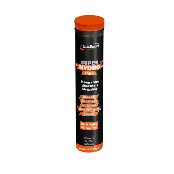 EthicSport Super Hydro Tab Integratore Alimentare Idrosalino Gusto Arancia 20 compresse effervescenti