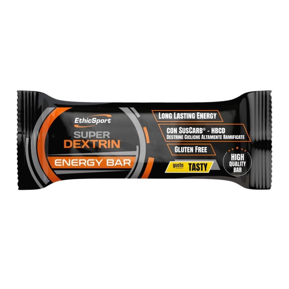 EthicSport Super Dextrin Energy Bar Tasty Barretta Energetica con Destrine Cicliche Altamente Ramificate 1 Pezzo da 45 g