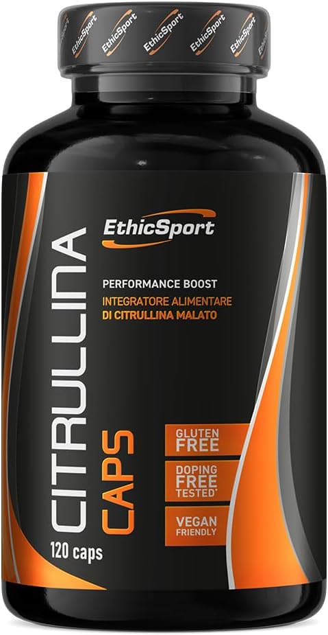EthicSport Citrullina Caps - Integratore per la funzionalità muscolare, 120 capsule