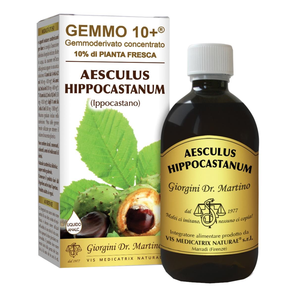 Gemoo 10+ gemmoderivato concentrato ippocastano liquido analcolico aesculus hippocastanum ippocastano 500 ml — confronto prezzi