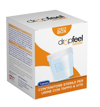 Dropfeel Contenitore per urine con tappo a vite per le analisi, 120 ml