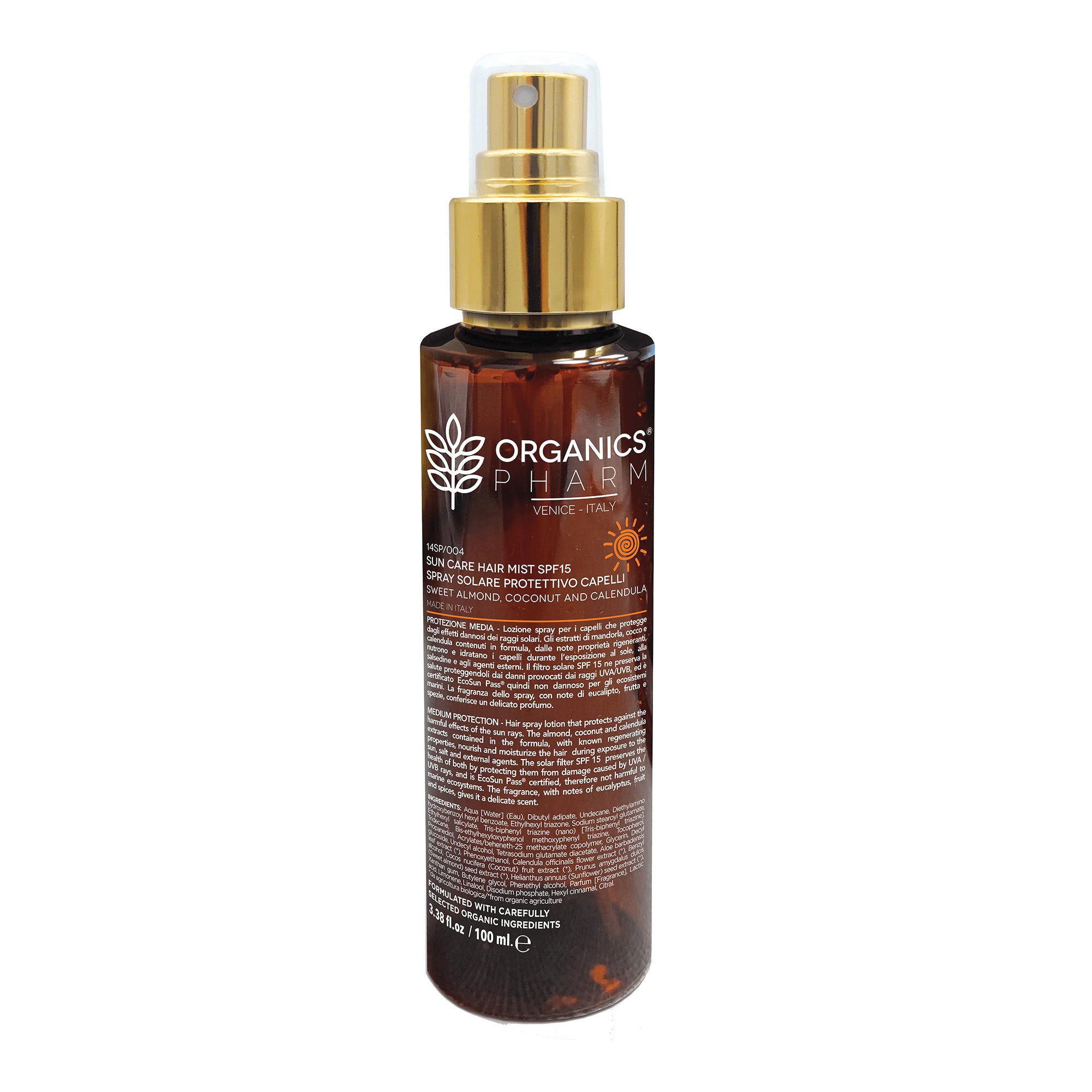 Organics Pharma Sun Care Hair Mist Spf 15 Spray Solare Protettivo Per Capelli 100ml — confronto prezzi