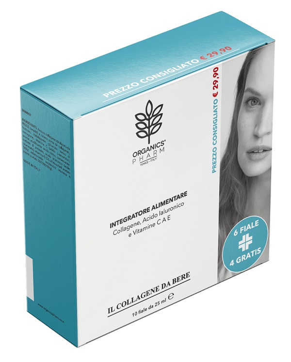 Organics Pharm Collagene Da Bere Integratore Per Pelle E Articolazioni 10 Fiale Da 25ml — confronto prezzi