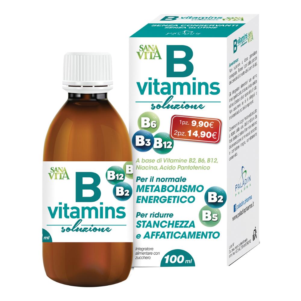 Paladin Pharma Sanavita - B Vitamins Sciroppo Vitamine del Gruppo B, 100ml
